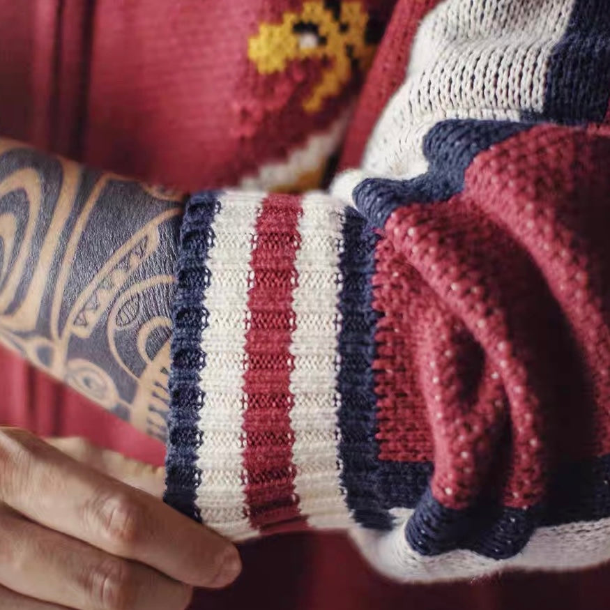 スカジャン風 ニットカーディガン（1Color）250842 – Champyee