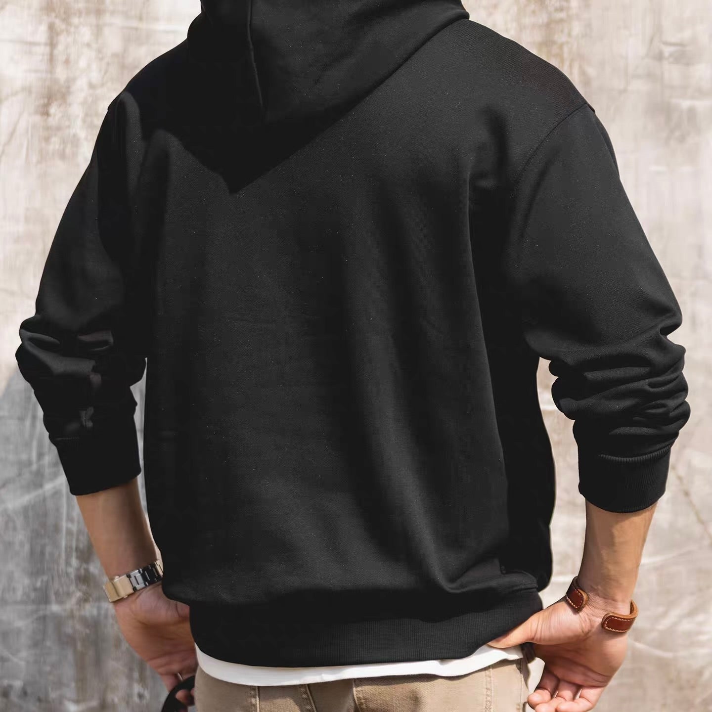 スナップボタン付 プリント フーディー（4Colors）260124