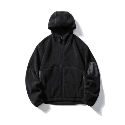 パッチポケット付 フリースフーディー（5Colors）250966