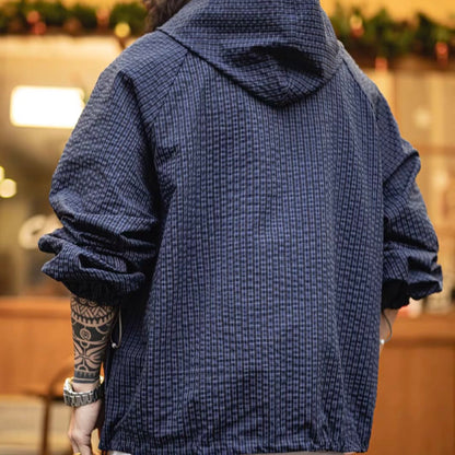 チェック ハーフジップ ライトジャケット（1Color）260197