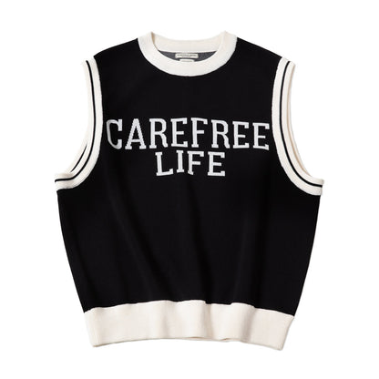 カレッジスタイル ロゴ ニットベスト（2Colors）250589