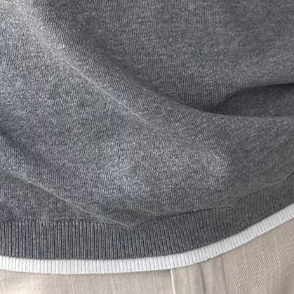 リネン混 シンプル フェイクレイヤードTシャツ（3Colors）260540