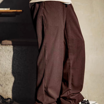 裾ドローコード テクスチャー リラックスパンツ（2Colors）260133