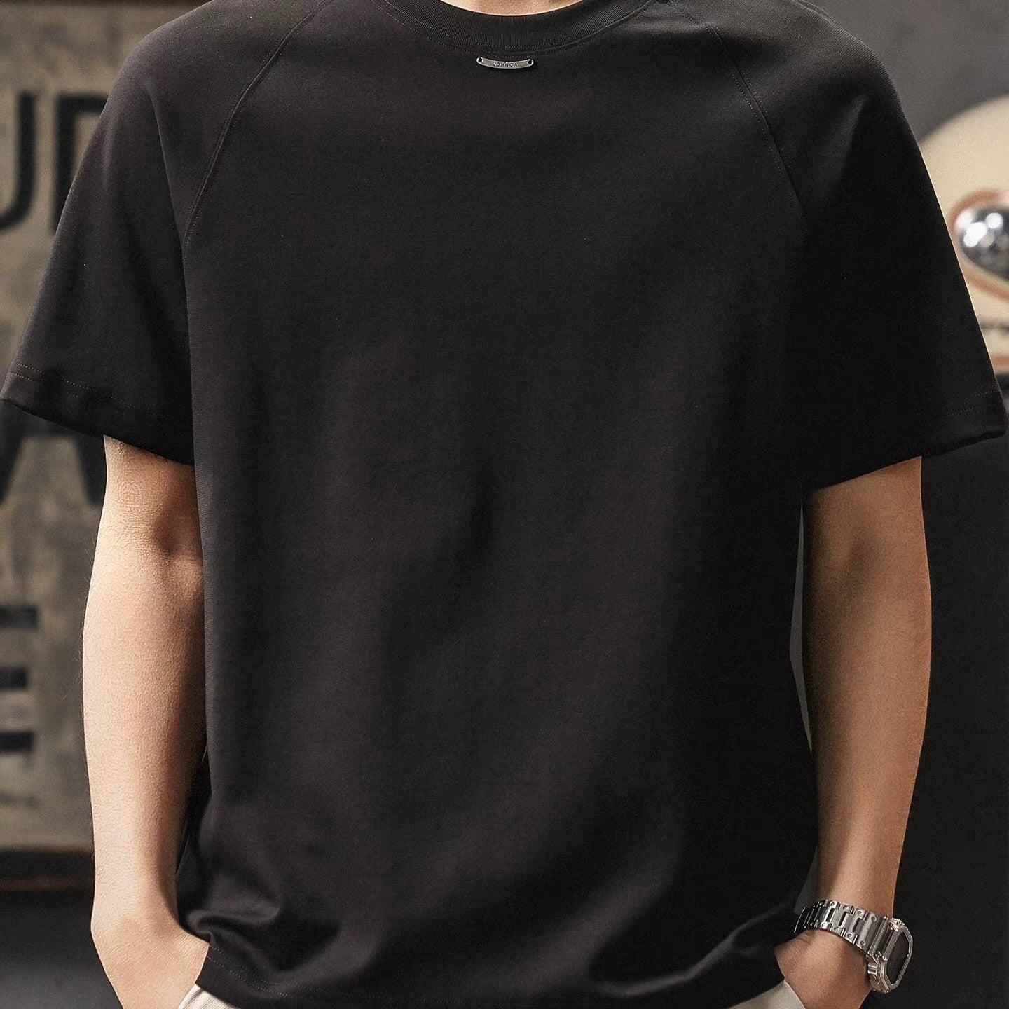 ラグランスリーブ ネックラベル付 Tシャツ（3Colors）260174