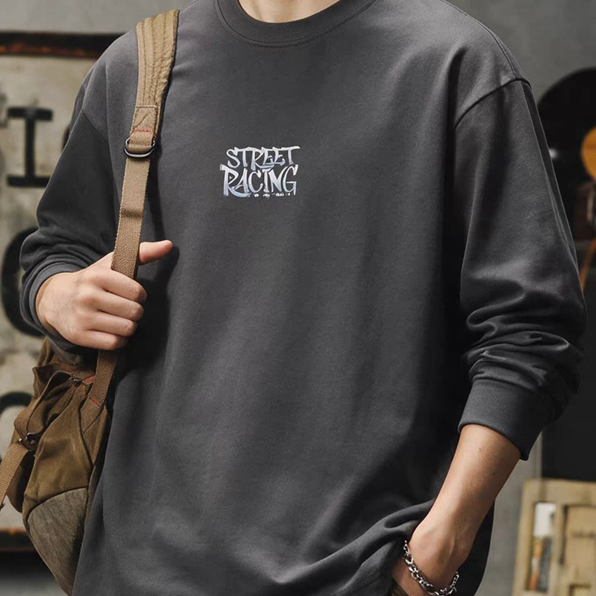 バイカー バックプリントTシャツ（1Color）260785