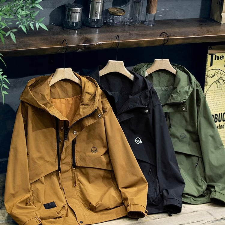 防風 フード付カジュアルジャケット（3Colors）251022