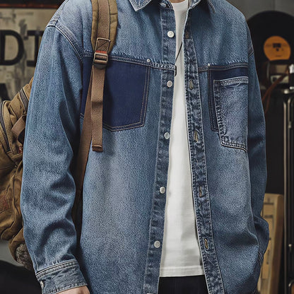 パッチワーク デザインデニムシャツ（1Color）260081