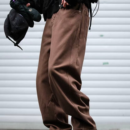 裏起毛 ワイドテーパード カジュアルパンツ（5Colors）260007