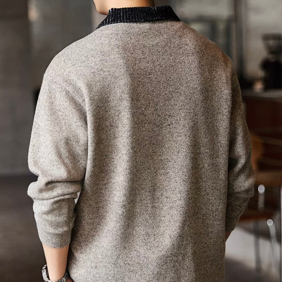 ポイントカラー ニットポロシャツ（4Colors）260854