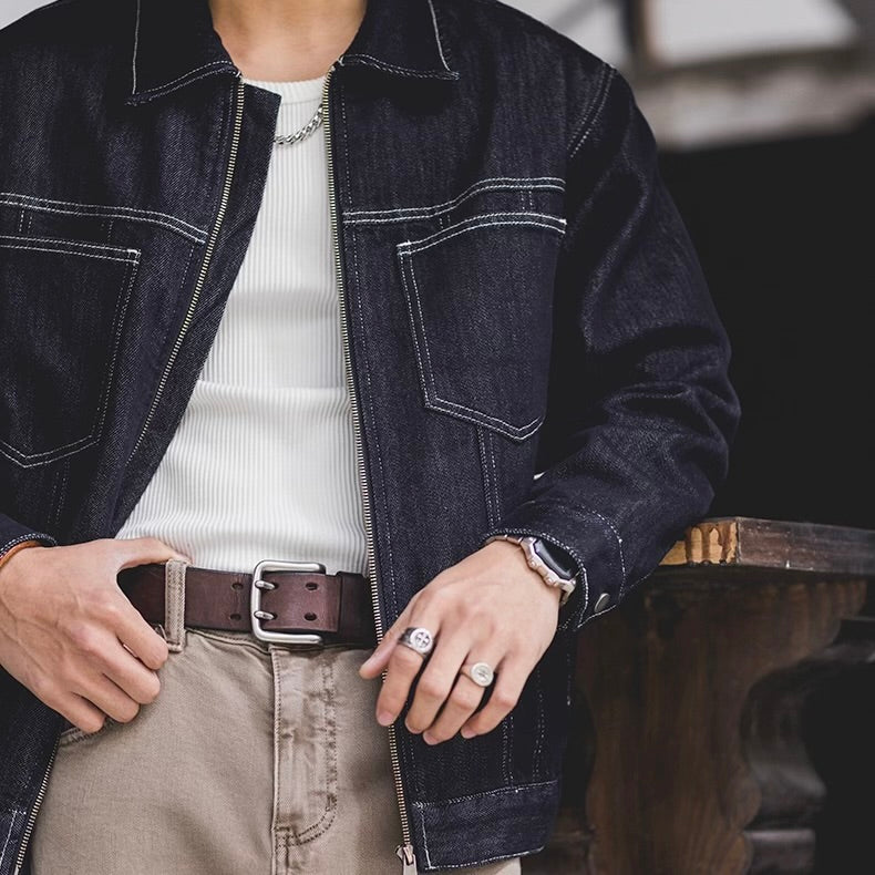 ポイントステッチ フルジップ デニムジャケット（1Color）260053