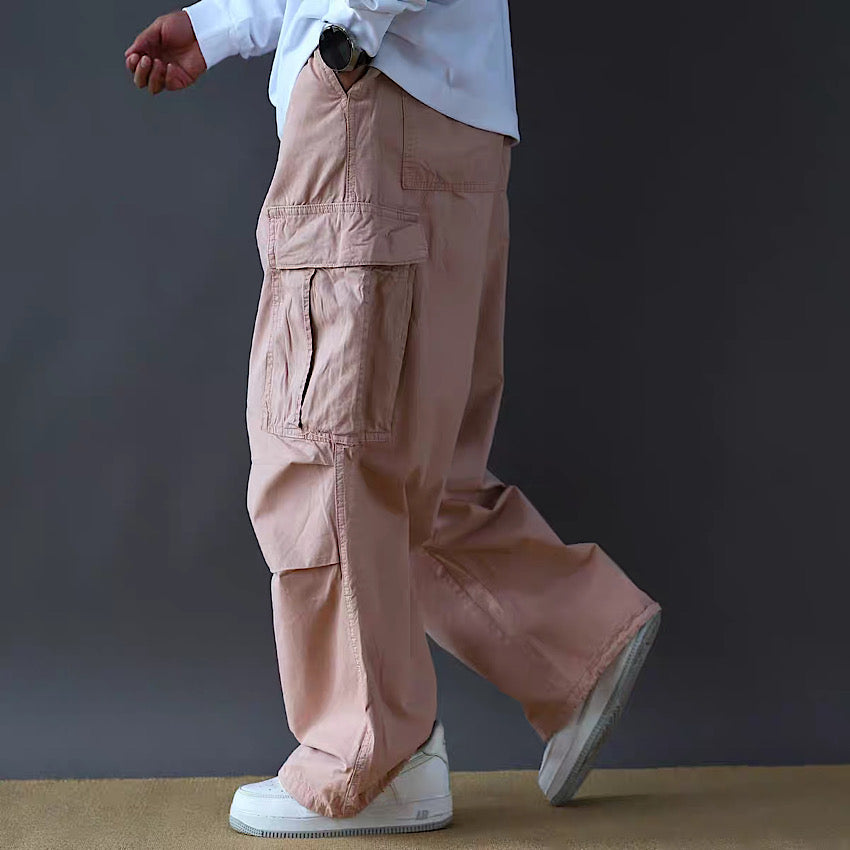 ワイドストレート ビッグポケット付 ワークパンツ（4Colors）250470