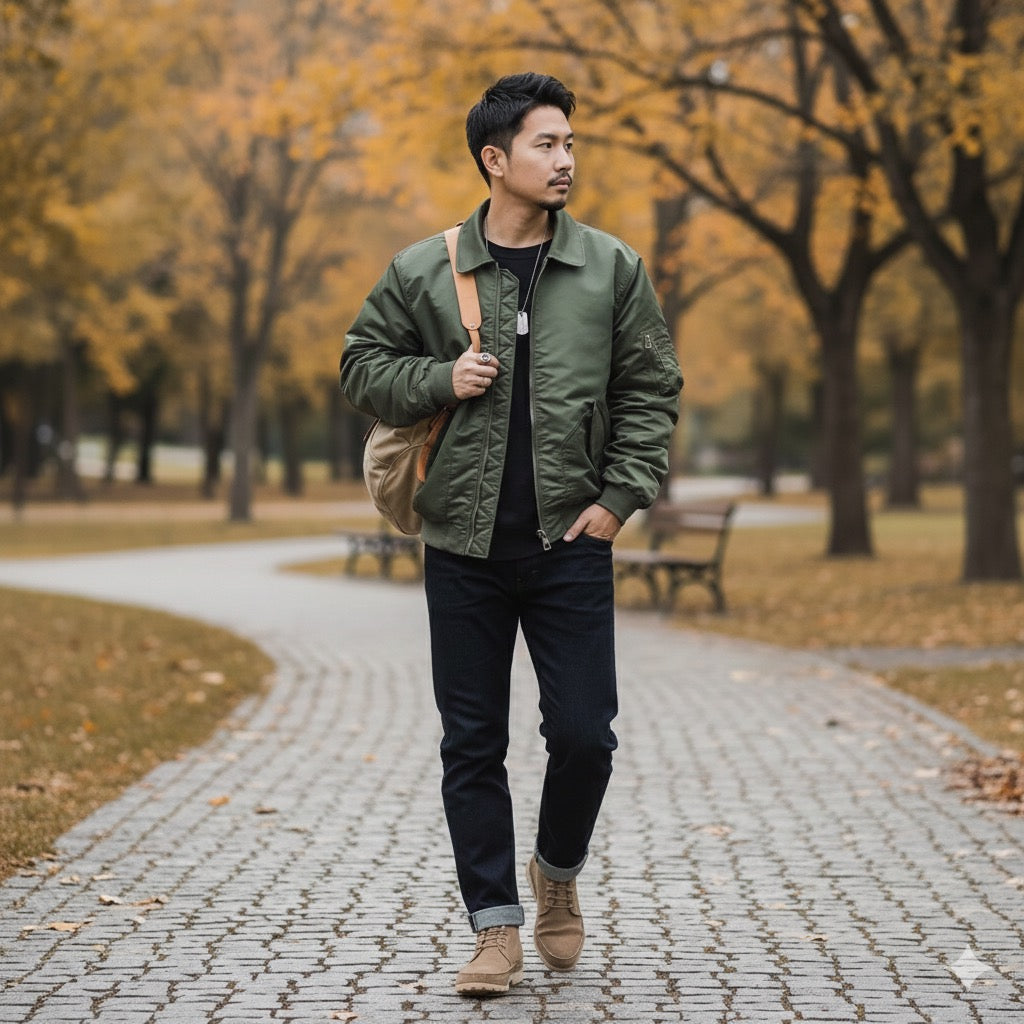 襟付き MA-1 フライトジャケット（2Colors）- F573 – Champyee