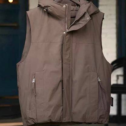 フード付 シンプル ダウンベスト（3Colors）250890