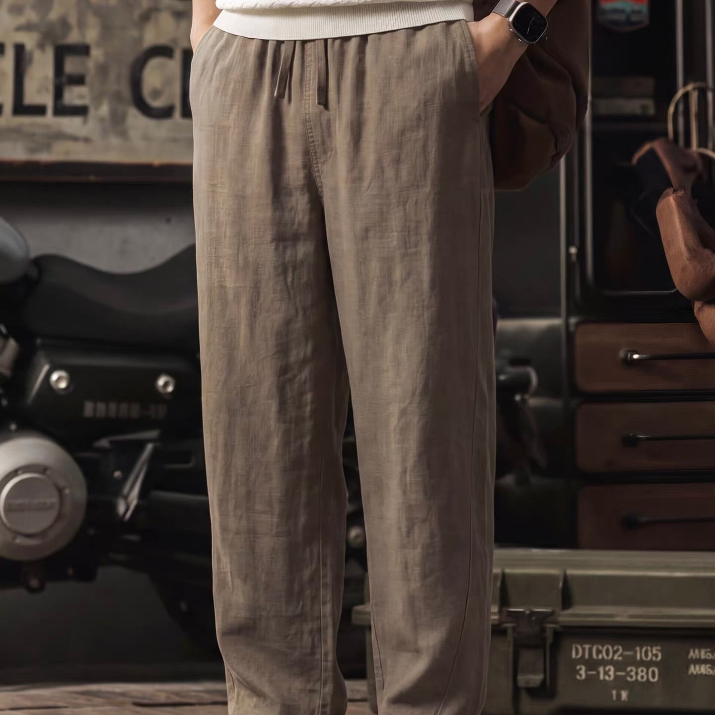 リラックス ストレート リネンパンツ（3Colors）260249