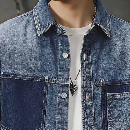 パッチワーク デザインデニムシャツ（1Color）260081