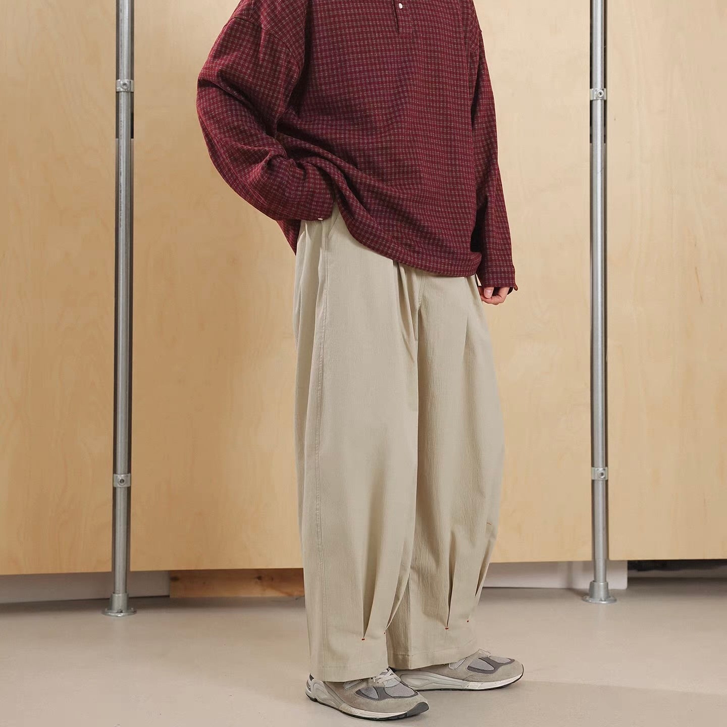 プリーツレッグ デザインパンツ（2Colors）260196