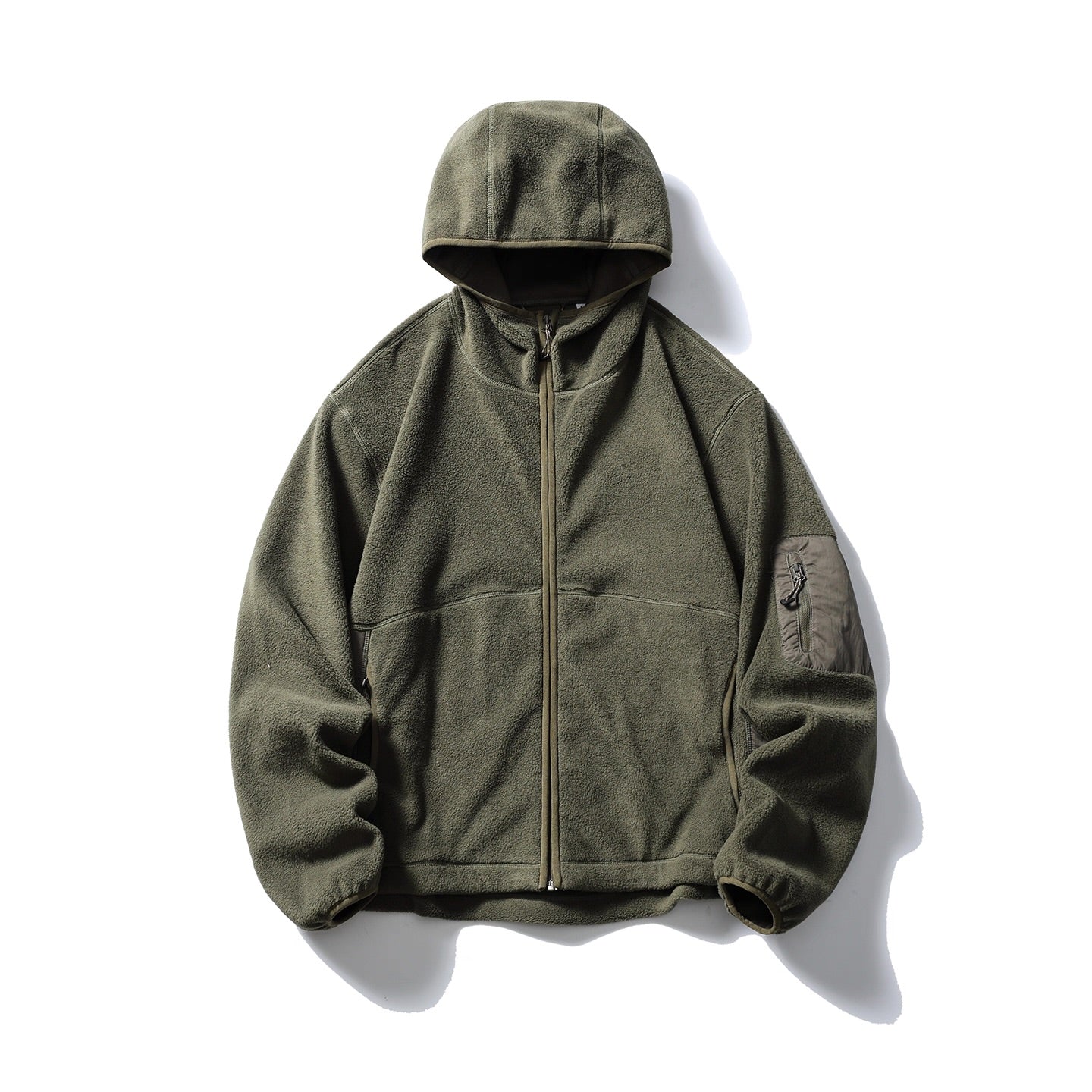 パッチポケット付 フリースフーディー（5Colors）250966