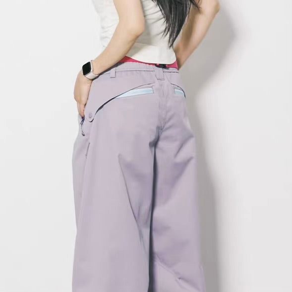 ロングベルト付 パラシュートパンツ（5Colors）260393