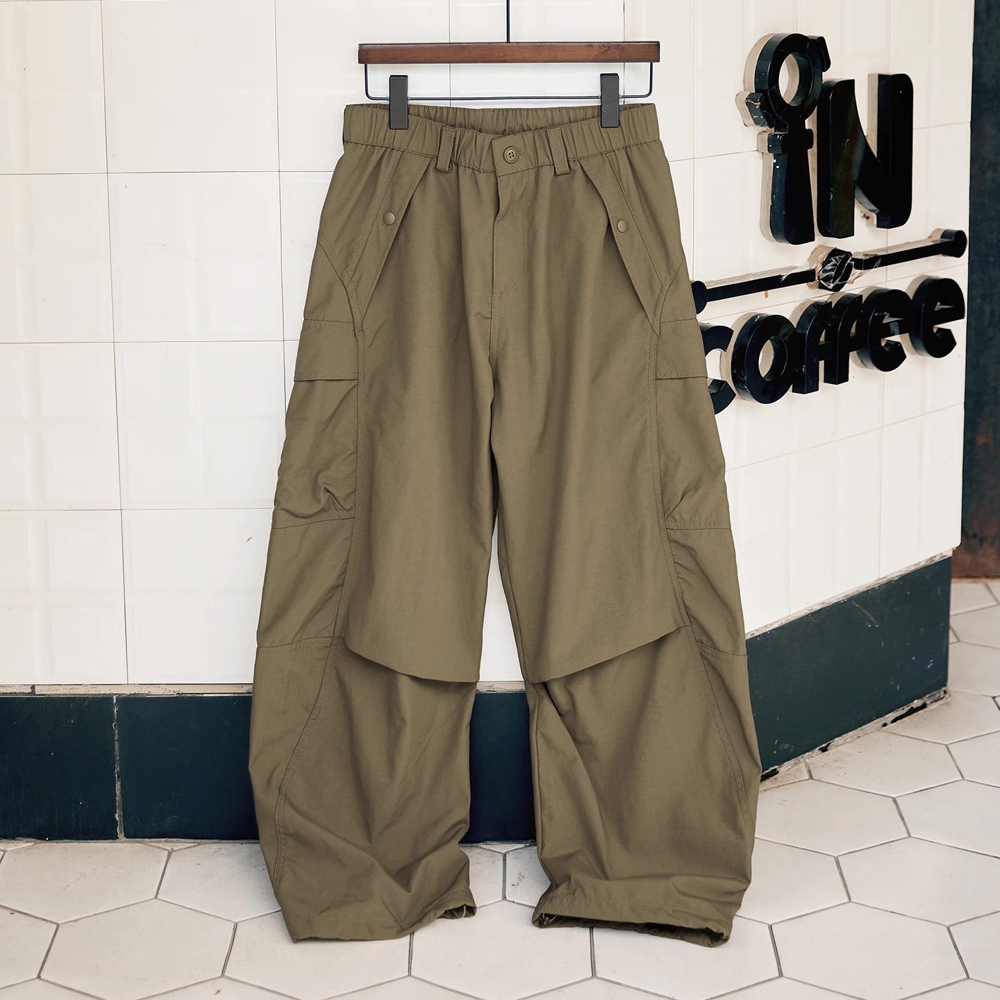 裾ドローコード パラシュートパンツ（3Colors）250916