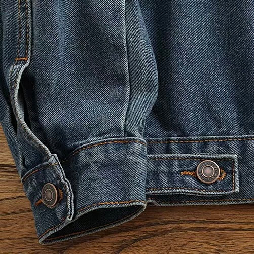 コーデュロイ襟 ウォッシュドデニムジャケット（1Color）240583