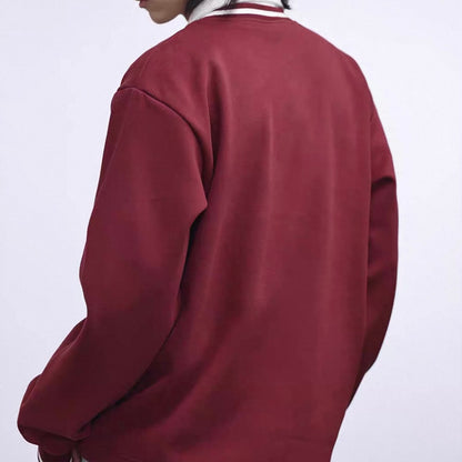 レトロ カレッジスタイル 長袖ポロシャツ（2Colors）250648