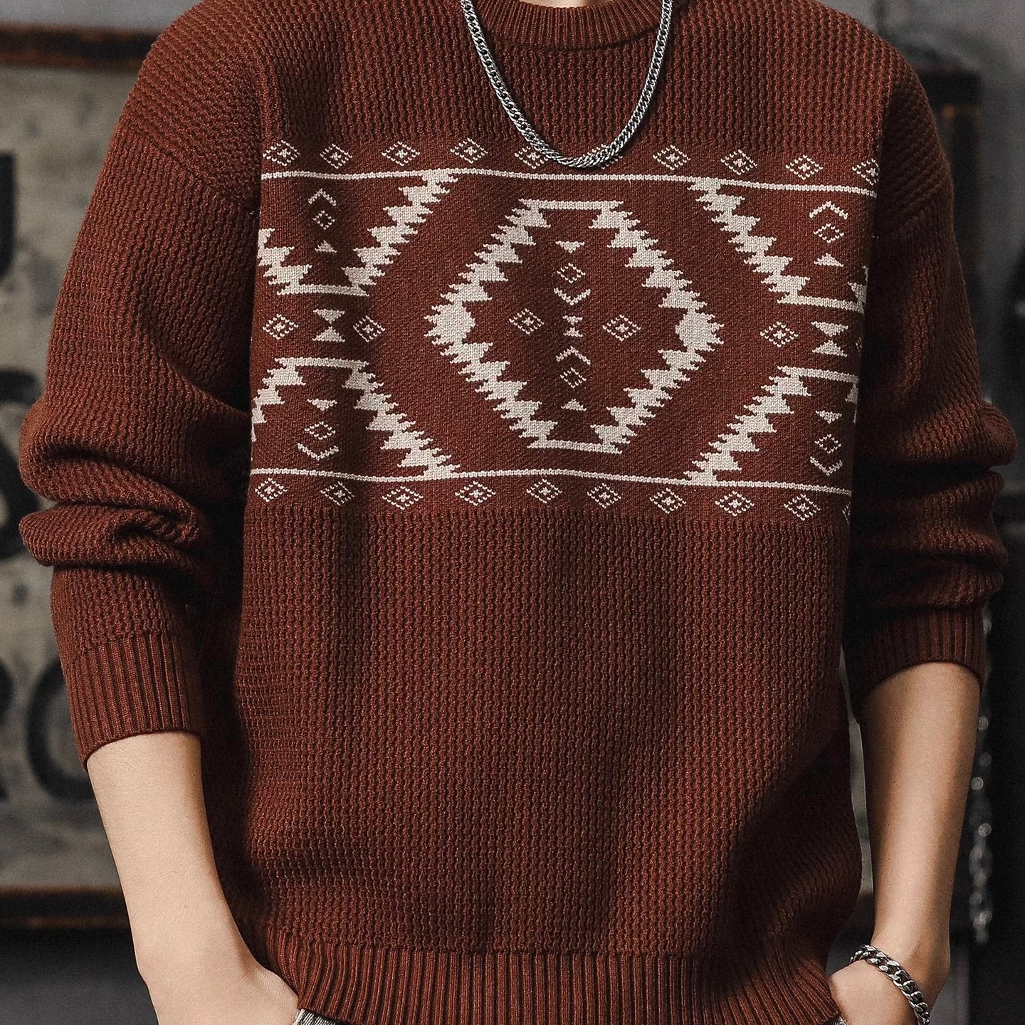 ネイティブモチーフ セーター（3Colors）251015