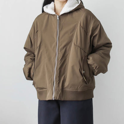 リバーシブル フード付ボアジャケット（2Colors）251053