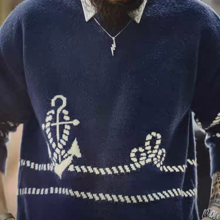 アンカーモチーフ ニットプルオーバー（1Color）250924
