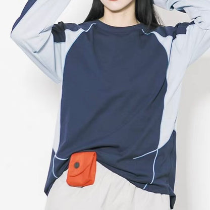 アクセントカラー 長袖 スポーツTシャツ（4Colors）260148