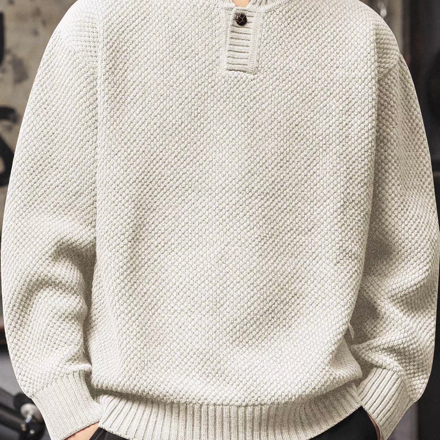 厚手 ヘンリーネック セーター（3Colors）251038