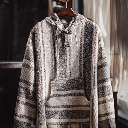 ストライプ フード付ニットプルオーバー（1Color）251092