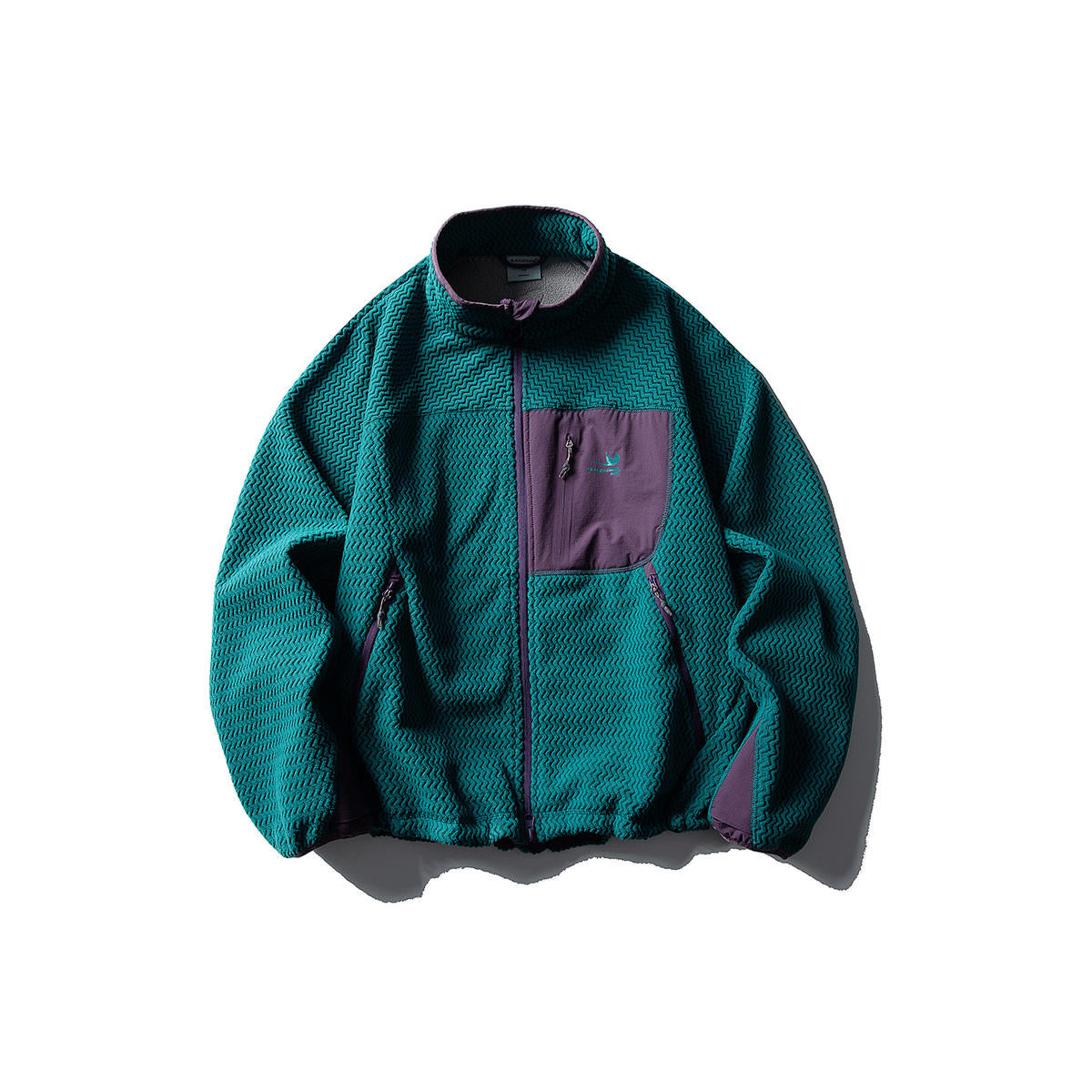 パッチポケット付 スタンドカラー フリースジャケット（5Colors）250730