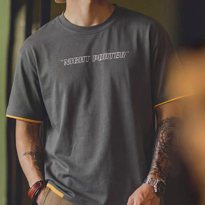 フェイクレイヤード ロゴプリントTシャツ（3Colors）260304