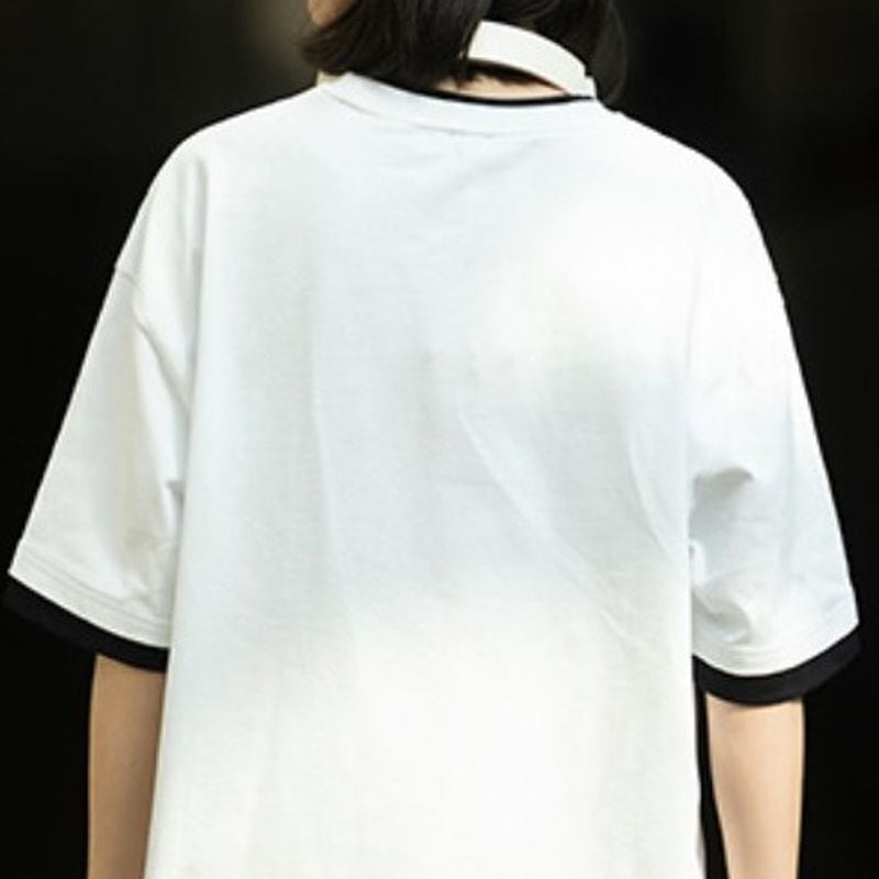 アーチロゴ レトロ フェイクレイヤードTシャツ（3Colors）- B595